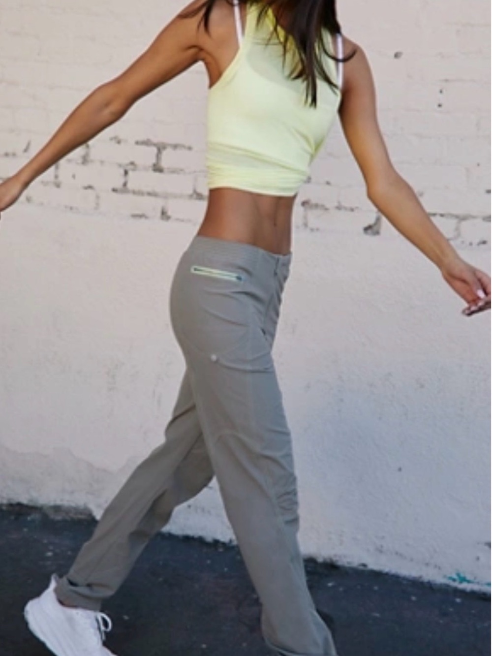 Light Olive Utility Pants for Women - Casual Straight Leg